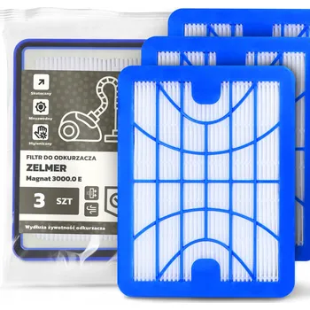 Filtr do vysavače 3x FILTR do VYSAVAČE Zelmer Magnat 3000.0 E HEPA Filtr Vzduchu Vysoce Účinný EM-W