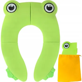 Nočník SKLÁDACÍ TURISTICKÉ PRKÉNKO NA WC PRO DĚTI + POUZDRO ŽÁBA