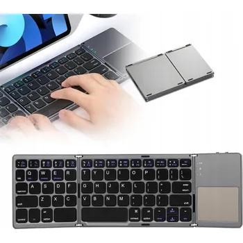 Klávesnice 197,3g Bezdrátová Bluetooth Klávesnice s Touchpadem Univerzální Skládací 50H