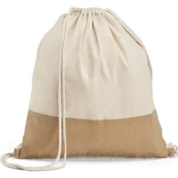 SABLON. 100% bavlněná stahovací taška (160 g/m²) - Přírodní