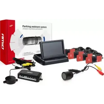 Parkovací asistent AMIO Parkovací asistent TFT02 4,3" s kamerou HD-301-IR 4-senzorové černé vnitřní