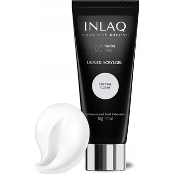 Lak na nehty INLAQ Akrylożel na Nehty Crystal Clear Stavební Acrylgel 30ml HEMA Free