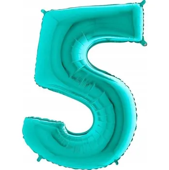 Balónek Balónek NAPLNĚNÝ heliem Číslice ,,5'' Tiffany 102 cm