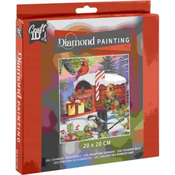 Obraz 3Z VÁNOČNÍ DÁRKY OBRÁZEK MALÉ DIAMANTY GRAFIX 20 x 20 cm ptáci