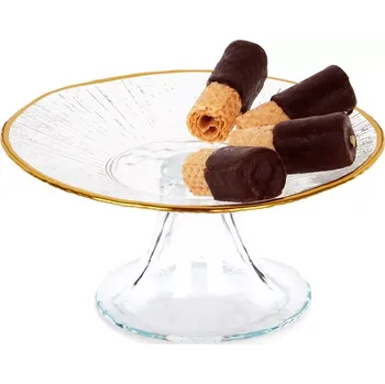 Home Styling Collection Stojan na dort se zlatým okrajem DATURA 15 cm