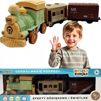Vláček a vláčkodráha INTERAKTIVNÍ VLÁČEK vláček s vagóny, POHON, SVĚTELNÉ a ZVUKOVÉ EFEKTY