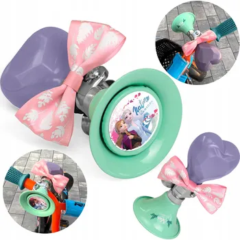 Zvonek na kolo Ledové Království Elsa Anna TRUBKA na kolo, KLAKSON na kolo PÍSKACÍ HRAČKA ZVONEK