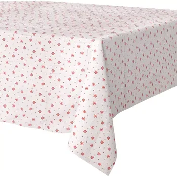 ubrus Vánoční nehořlavý ubrus s vločkami 180 × 130 cm