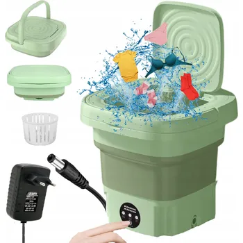 Pračka PRALKA TURYSTYCZNA PRZENOŚNA MINI SKLÁDACÍ MALÁ AUTOMATICKÁ PRAČKA S ODSTŘEĎOVÁNÍM