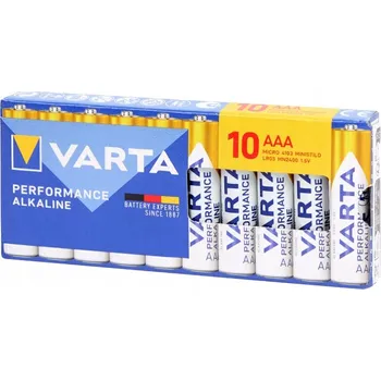 Článková baterie Alkalická baterie Varta AAA (R3) 10 ks