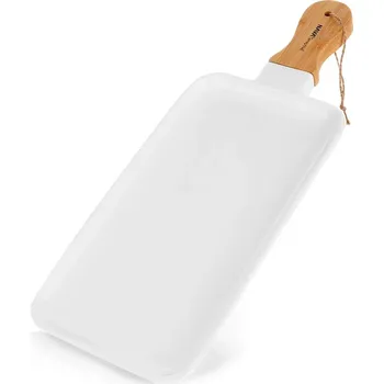 Talíř Porcelánový servírovací talíř s bambusovou rukojetí TERRESTRIAL 46 cm