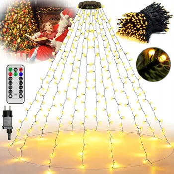 Vánoční dekorace Vánoční Osvětlení Na Stromeček, 2Mx16 linek, 200 LED diod, s 8 režimy osvětlení, časovač