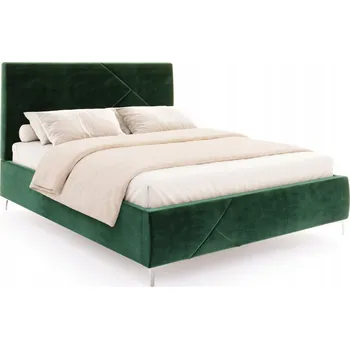 Postel FDM Čalouněná postel NAVARO 120x200 cm s úložným prostorem a roštem TRINITY zeleň