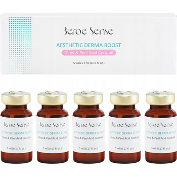 Pleťový peeling BEROE SENSE AESTHETIC DERMA BOOST GLOW & PEEL KYSELINOVÝ KOKTEJL 5X5ML