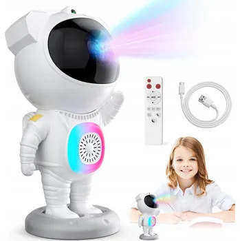 Projekční technika PROJEKTOR NOČNÍ OBLOHY OBLOHA LED NOČNÍ LAMPA ASTRONAUT 7 BAREV PRO DĚTI