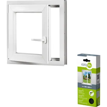 Okno Sada plastové okno 100x120, levé, otevíravé i sklopné, bíle + síť proti hmyzu