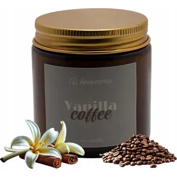 Svíčka Sójová vonná svíčka COFFEE & VANILLA 120ml Přírodní svíčka Decoranto