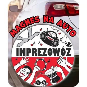 Obraz Magnet na auto IMPREZOWÓZ - Vtipný / Humoristický