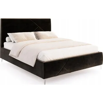 Postel FDM Čalouněná postel NAVARO 140x200 cm úložné prostory a rošt TRINITY černá