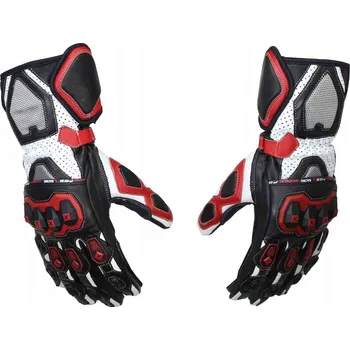 Moto rukavice Sportovní motocyklové rukavice PGS RED černo-bílé