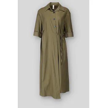 Dámské šaty Košilové šaty s vázáním SUN 9036 barva: zelená-khaki