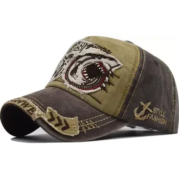 Kšiltovka Čepice s kšiltem Bavlněná Kšiltovka Sharks Hnědá