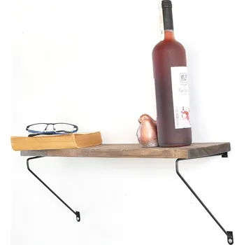 Nábytek ASIR Nástěnná police WIRE ořech černá