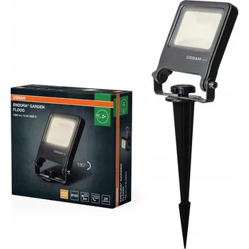 OSRAM LED reflektor 10W 800lm 3000K Teplá bílá IP65 Černé provedení, zapichovací
