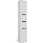 Koupelnová skříňka Framire stojící bílá matná, 3-dveřová, 170x30x30 cm