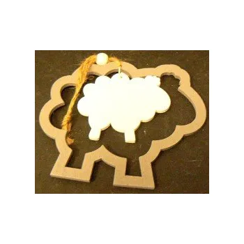 OZ124 Ovečka šedo-bílá k zavěšení