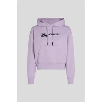 Dámská mikina MIKINA KARL LAGERFELD JEANS KLJ REG LOGO HOODIE LAVENDULA