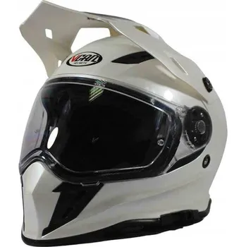 Helma na motorku PŘILBA VCAN H331 PERLEŤOVĚ BÍLÁ S