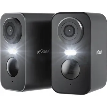 IP kamera IEGEEK Venkovní kamera 2K Bezdrátová PIR Noční vidění 2 kusy