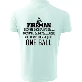 Pánská košile Fireman beacause one ball - Polokošile pánská Pique Polo 203 - M ( Frost )