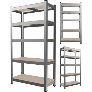 Dílenský regál GardenLine Kovový skladový regál 150 x 70 x 30 cm, nosnost 150 kg na polici 5 polic