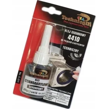 Průmyslové lepidlo Kyanoakrylátové lepidlo pružné černé lepidlo na gumu 20g Technicqll