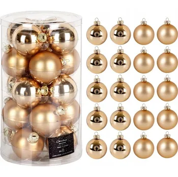 Vánoční dekorace % Zlaté skleněné vánoční Vánoční Baňky na stromeček 6 cm 20 ks / Kolekce bytového stylingu