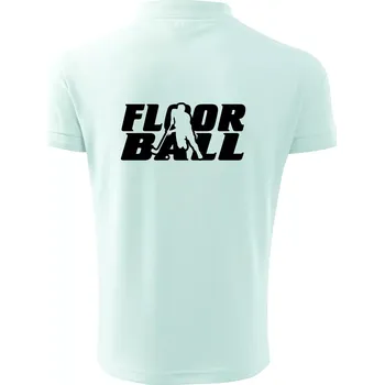 Pánská košile Floorball nápis rovný - Polokošile pánská Pique Polo 203 - XL ( Frost )