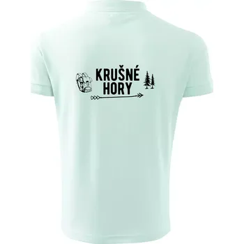 Pánská košile Krušné hory nápis - Polokošile pánská Pique Polo 203 - 4XL ( Frost )
