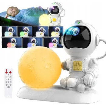Noční světlo PROJEKTOR NOČNÍ OBLOHY ASTRONAUT LED NOČNÍ LAMPA PROJEKTOR PRO DĚTI S DÁLKOVÝM OVLÁDÁNÍM