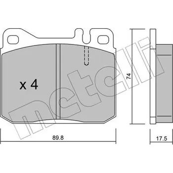 Brzdová destička Metelli 22-0011-1 Sada brzdových destiček, kotoučové brzdy