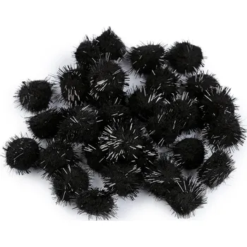 Bambulky s lurexem Ø20 mm, barva 3 černá