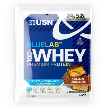 Protein USN BlueLab 100 % Whey Protein Premium 34 g caramel chocolate