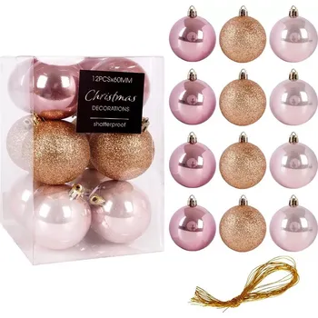 Vánoční dekorace Home Styling Collection Vánoční koule Ø 6 cm sada 12 ks zlaté