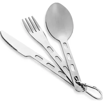 Příbor NR příbor kemping 3-dílný +karabina