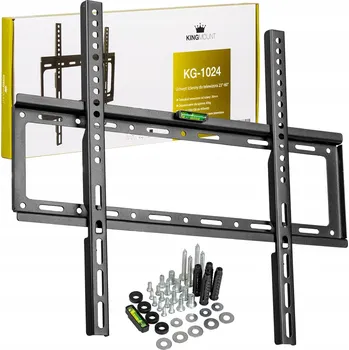 Televizní držák PEVNÝ DRŽÁK TV PRO TELEVIZOR VĚŠÁK PLOCHÝ SLIM OCEL 23-60 PALCŮ KingMount