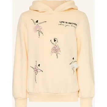 Dámská mikina S.Oliver Red Dívčí Mikina S Kapucí S Flitry, režná, 116