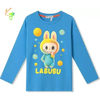 Chlapecké tričko Chlapecké tričko dlouhý rukáv Kugo DT9421 světle modré (Cool tričko pro kluky s Labubu)