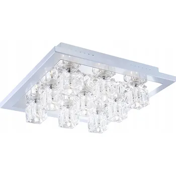 Stropní Svítidlo čtvercový Globo 35 x 11 cm bezbarvý, stříbrný, šedý