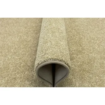 Koberec KOBEREC BÉŽOVÝ LESKLÝ HUSTÝ MĚKKÝ S FILCEM DO LOŽNICE ROMANCE 100x150 cm